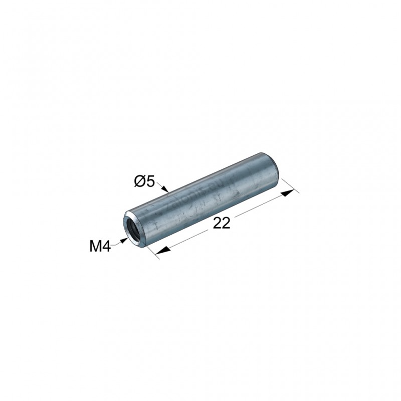 ROUND CONNECTOR M4 D.5x22 mm